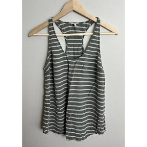 Joie Drew B Striped Silk Tank Top Racerback Size Medium Women’s